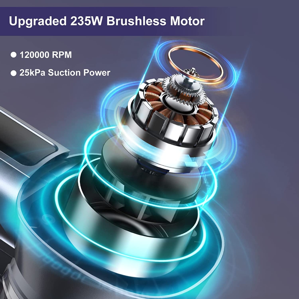 Lubluelu 202 Cordless Vacuum Cleaner with Powerful Electric Broom, 27